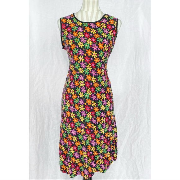 Vintage Dresses & Skirts - VINTAGE Handmade(?) Retro Mod Floral Dress